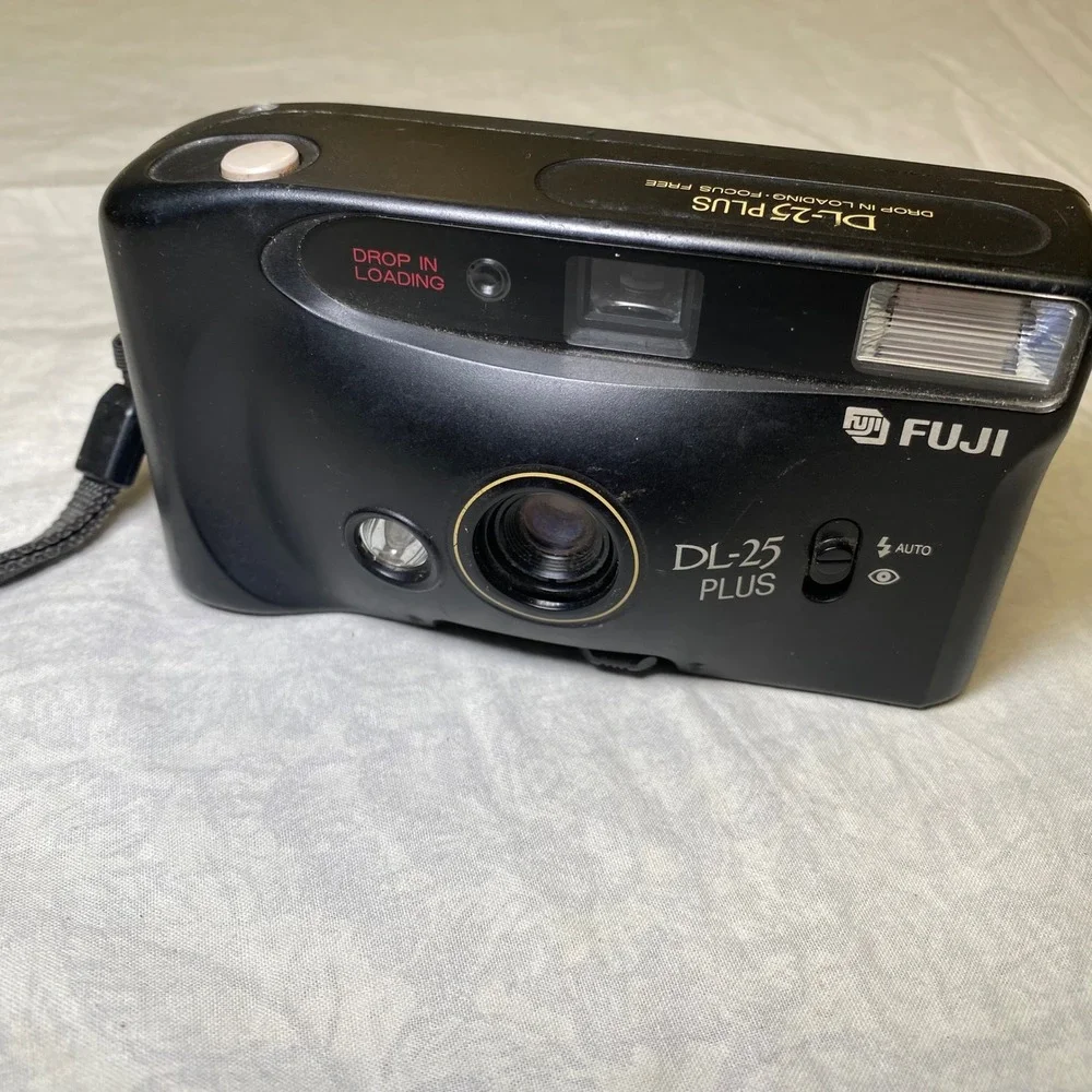 Fuji DL-25 Plus‎ 35mm Point & Shoot Film Camera Tested Flash Works Motor Runs